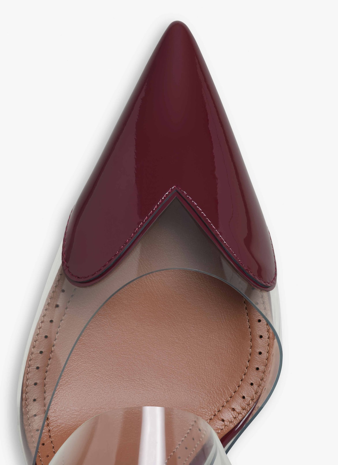 LE CŒUR MULES IN PATENT CALFSKIN ALAÏA GARNET RED LE CŒUR MULES IN PATENT CALFSKIN